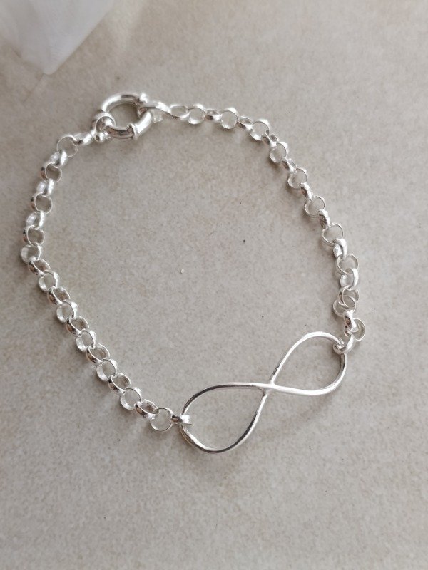 Producto - Pulsera de plata Rolo - Infinito - 0