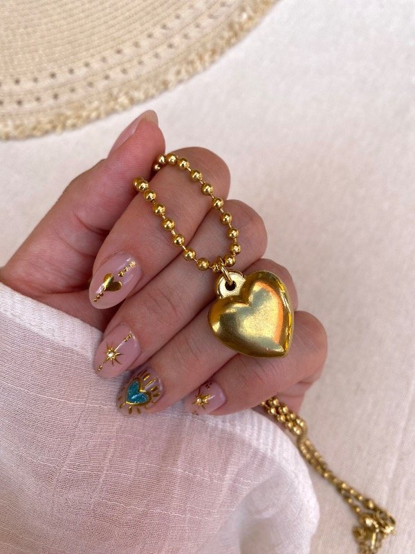 Producto - Collar Cuore macizo y bolitas A.D