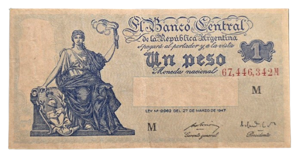 Producto - 1 Peso Serie Progreso (Bosio - Gomez Morales) Bott.1839 VF+