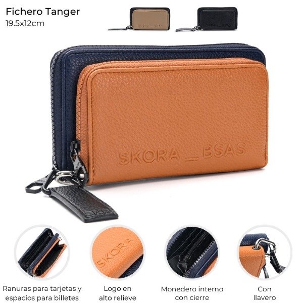 Producto - FICHERO SKORA TANGER CON BOLSILLO FRONTAL Y DOBLE CIERRE COD 41527