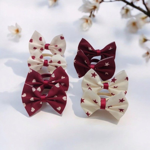 Producto - Colitas moño con estrella y corazón.