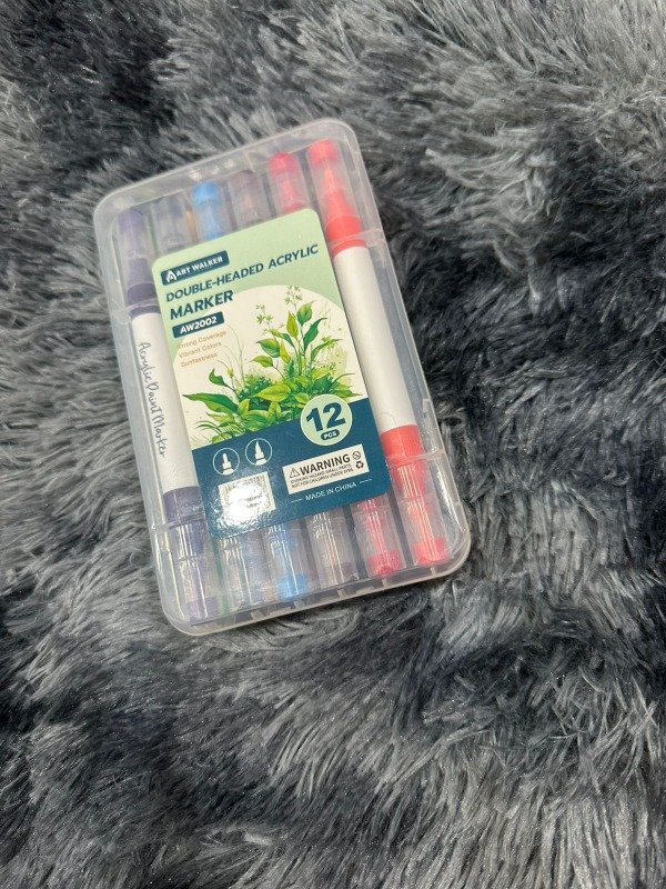 Producto - marcador acrilico doble punta 12 colores