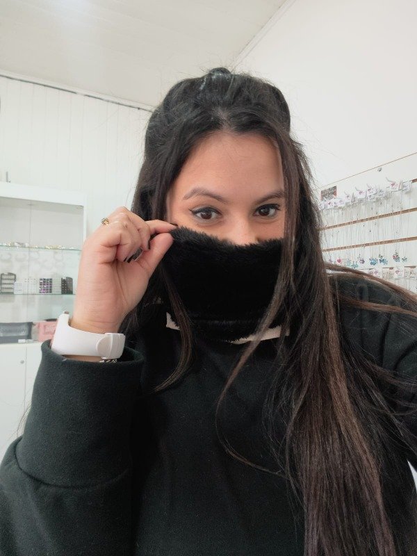 Producto - Cuellito peluche negro