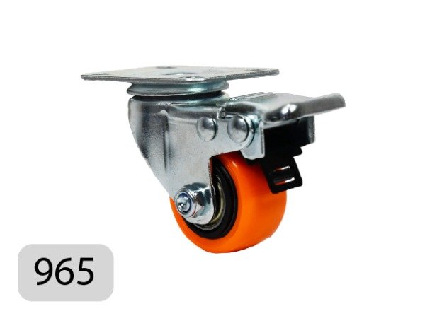 Producto - Rueda con Soporte Giratorio con Freno- Polipropileno y Poliuretano - RH965