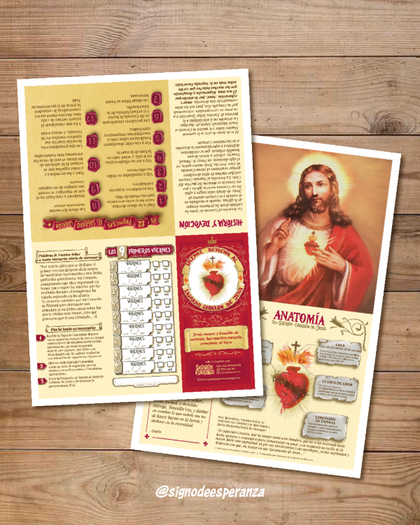 Producto - Archivo imprimible Folleto del Sagrado Corazón de Jesús