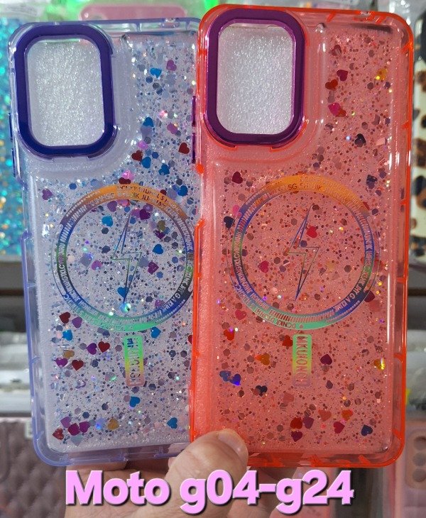 Producto - Fundas glitter magsafe. Moto g04-g24 - 1