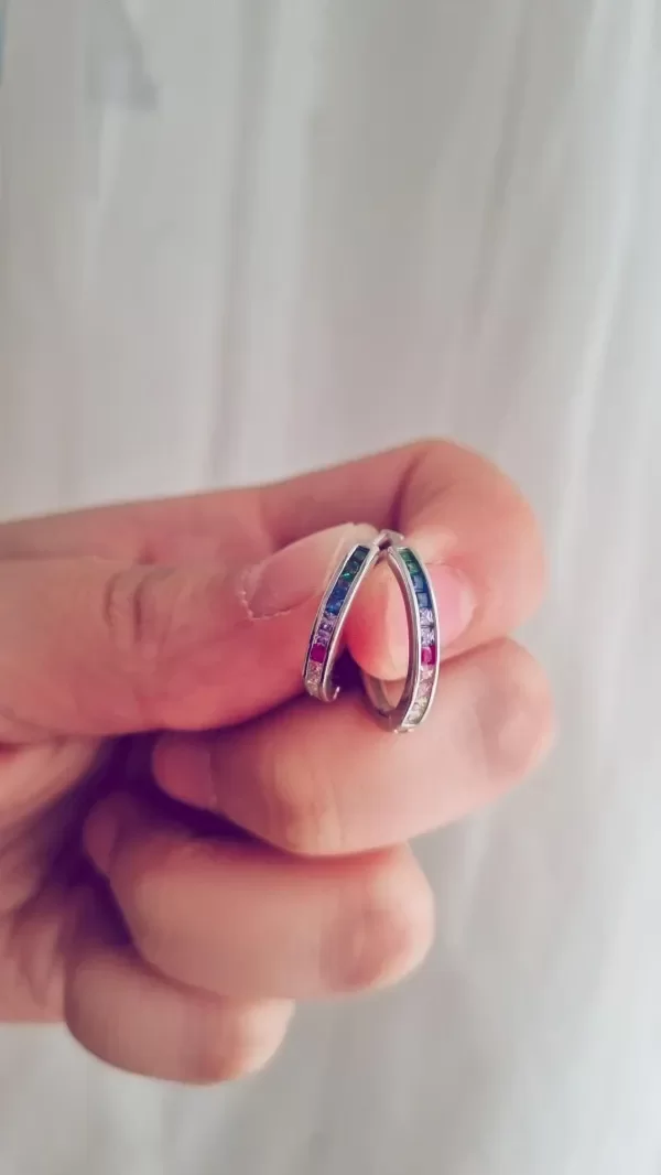 Producto - Arg plata 925 1,4cm com zircones de colores