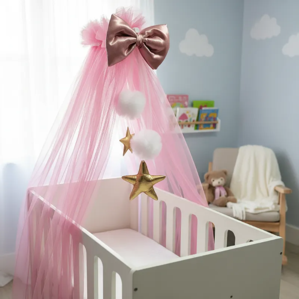 Producto - Dosel de Tul Para Colecho y Moisés - Estrellas de Ensueño - 1