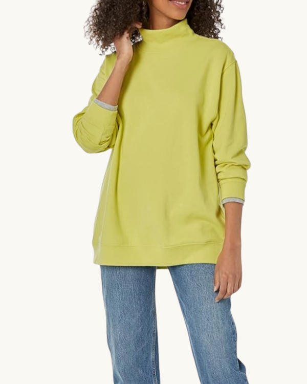 Producto - GAP Sudadera Mujer Cuello Alto Verde Lima