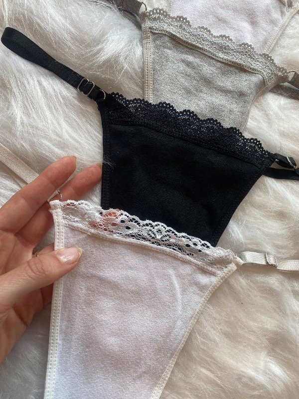 Producto - Regulables de algodón con lycra y puntilla (Precio por docena) - 0