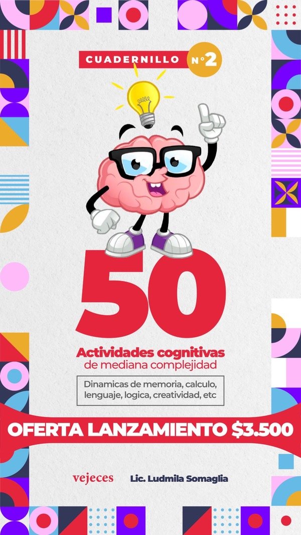 Producto - Cuadernillo actividades cognitivas NÚMERO 2