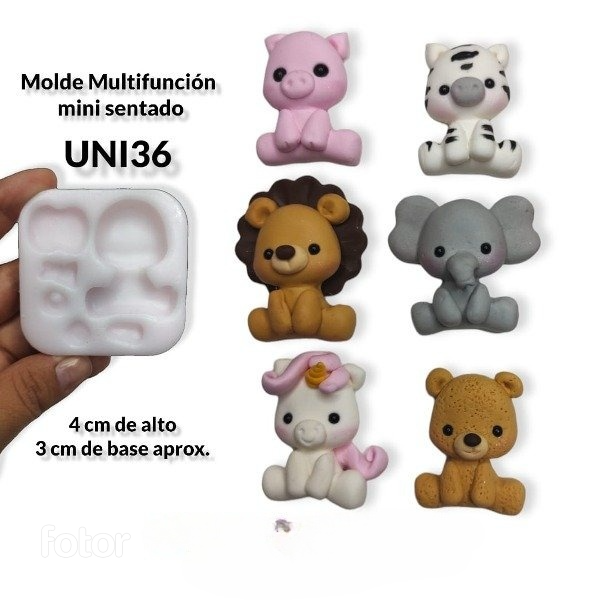 Producto - Silicon  Multifuncion mini animales  sentados