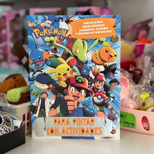 Producto - Libro Actividades y Para Pintar c Stickers Pokemon 7379