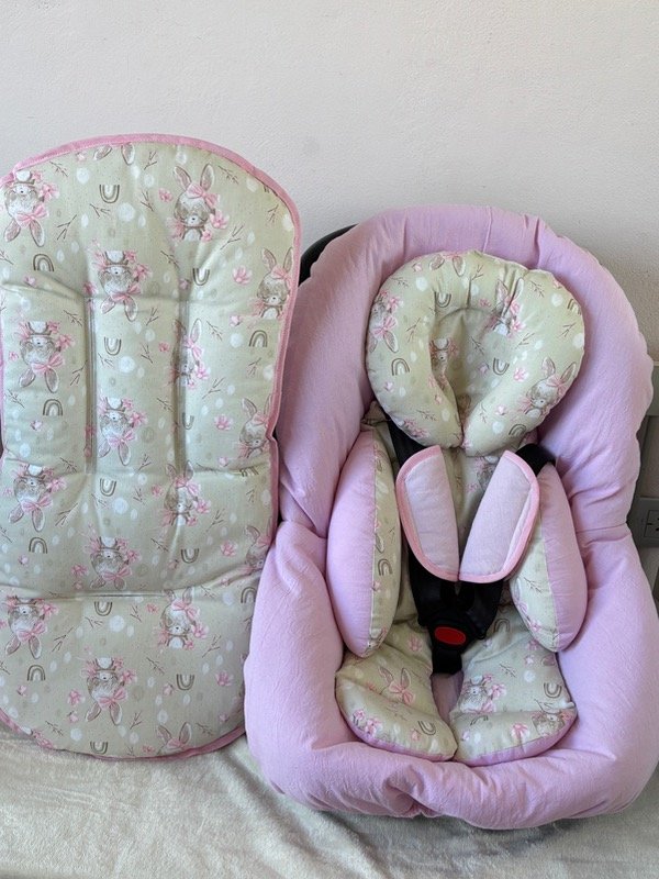 Producto - Set de paseo conejita magnolia rosa CUBRECINTOS