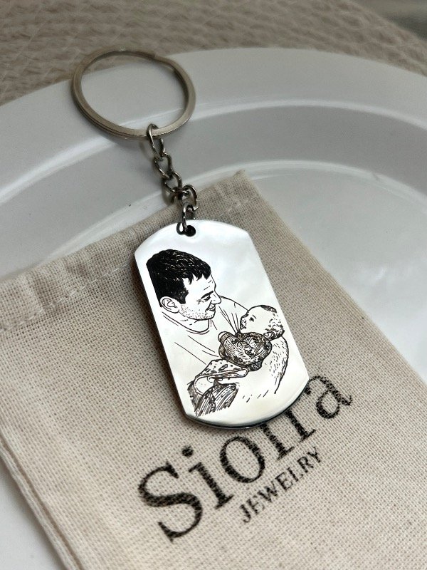 Producto - Llavero foto lineal militar personalizado