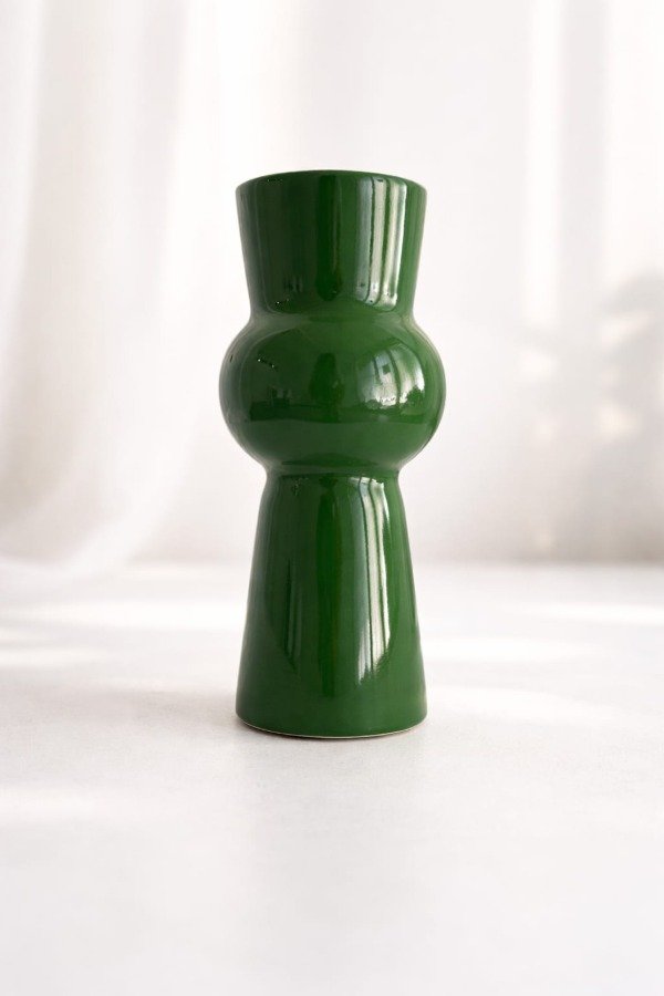 Producto - Jarrón florero verde botella