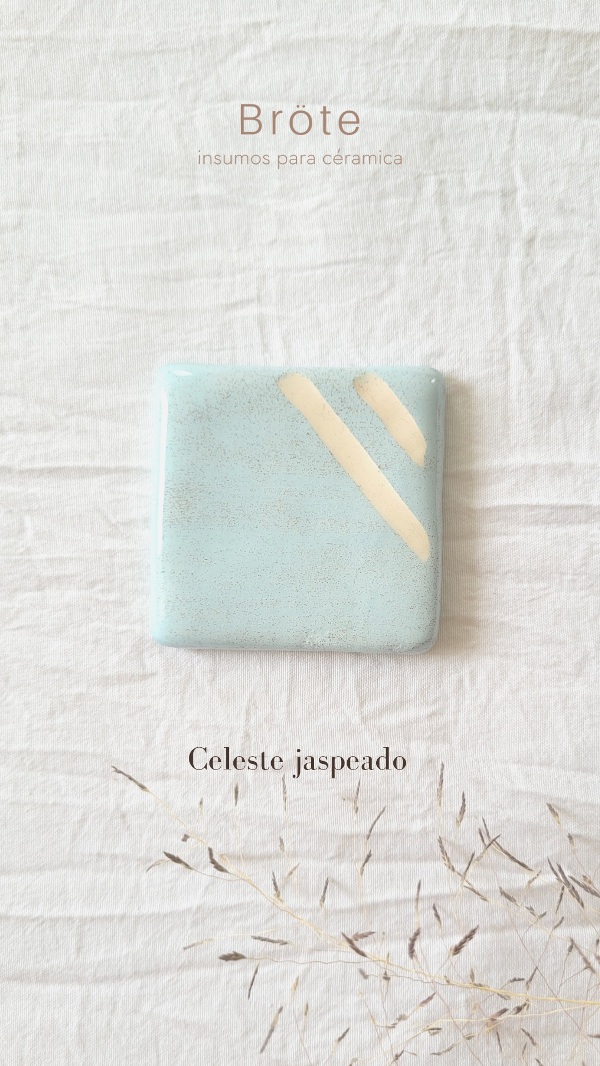 Producto - Engobe Celeste jaspeado