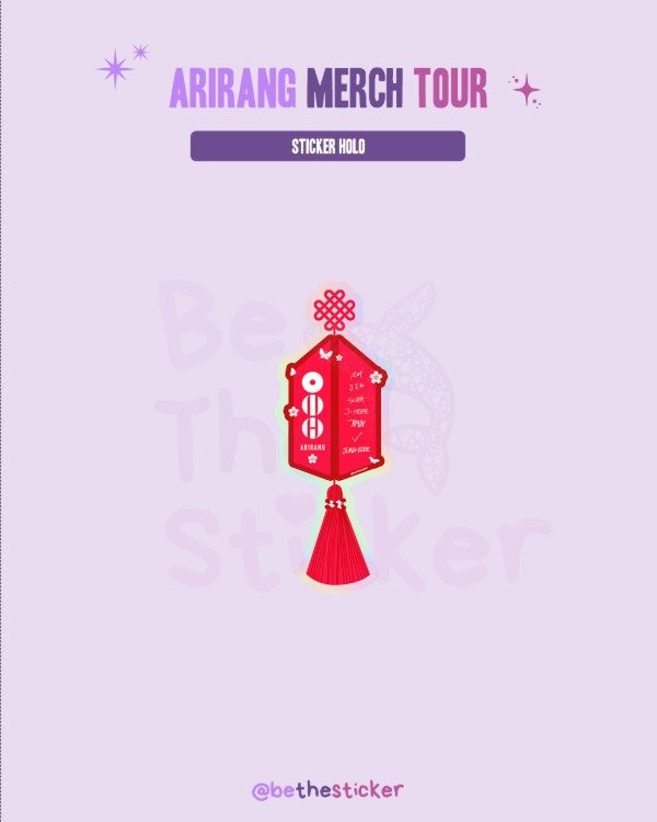 Producto - Sticker Holográfico Norigae Rojo