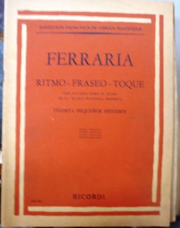 Producto - 30 PEQUEÑOS ESTUDIOS - RITMO - FRASEO - TOQUE - FERRARIA - RICORDI - 1960