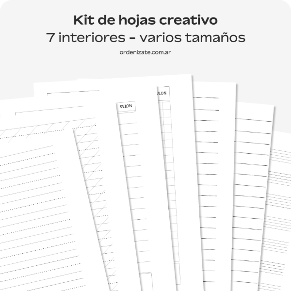 Producto - KIT DE HOJAS CREATIVO (varios tamaños)