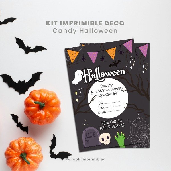Producto - Kit Imprimible Deco/Candy Halloween