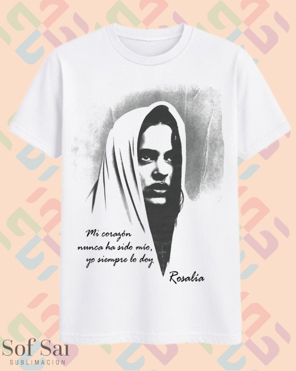 Remera silueta rostro rosalia