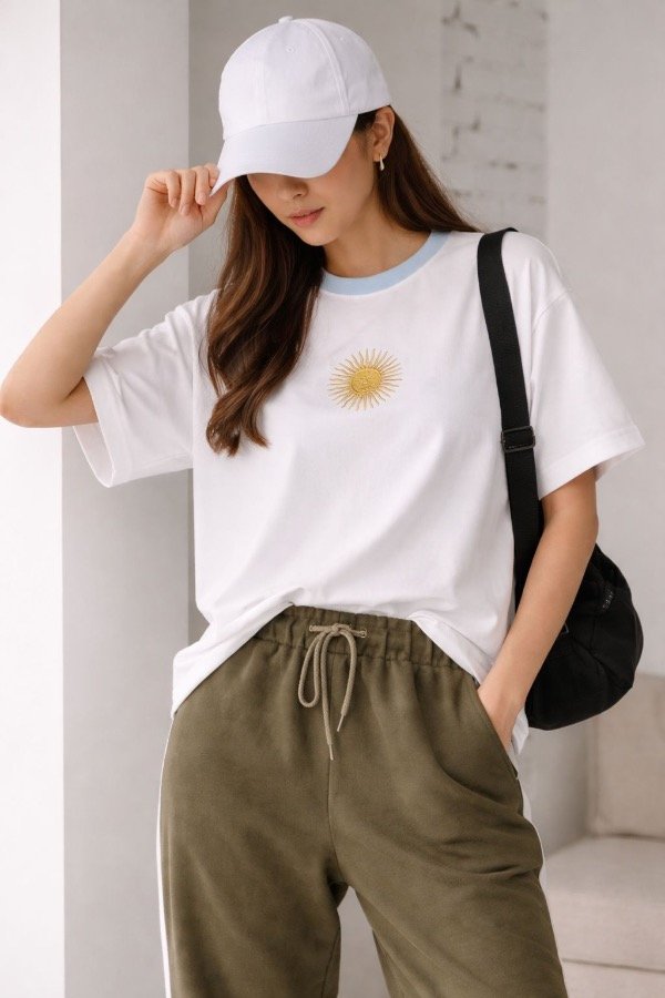 Producto - REMERA SOL BORDADO "ALGODON PEINADO 24/1" (Art.A002)