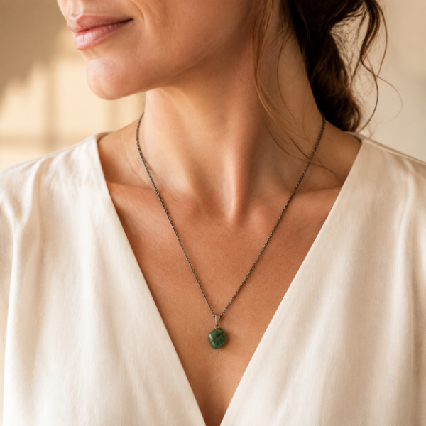 Producto - Cadena con Piedra Raíz de Esmeralda - 0