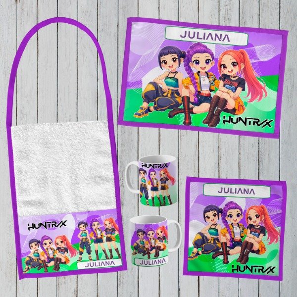 Producto - Diseño Digital / Plantilla Set De Jardin De Guerreras K-Pop Demon Hunters M5