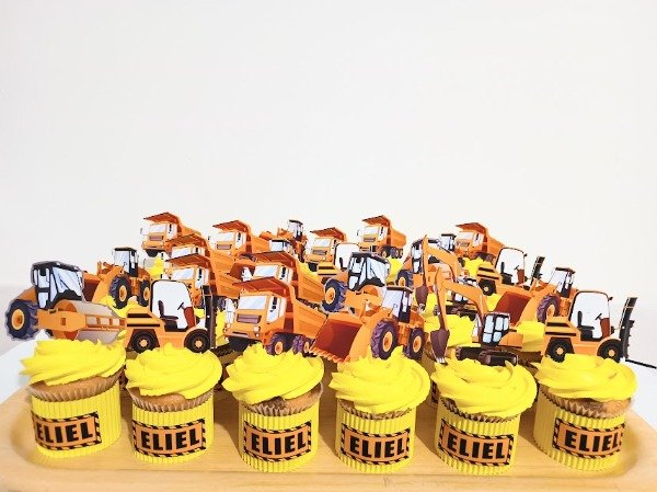 Producto - cupcakes construccion x docena vehiculos