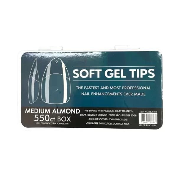 Producto - Tips Soft Gel Box 550pcs MEDIUM ALMOND