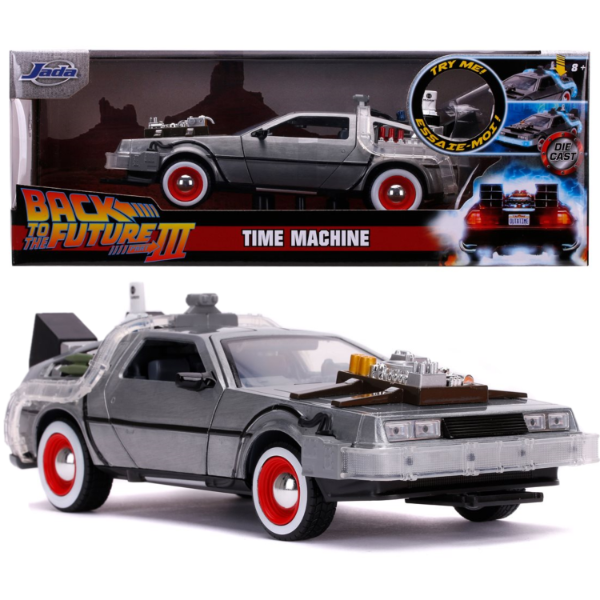 Producto - Back To The Future Time Machine Delorean 3 Con Luz 1:24 Jada Toys