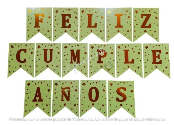 Producto - Banderin stars verde pastel