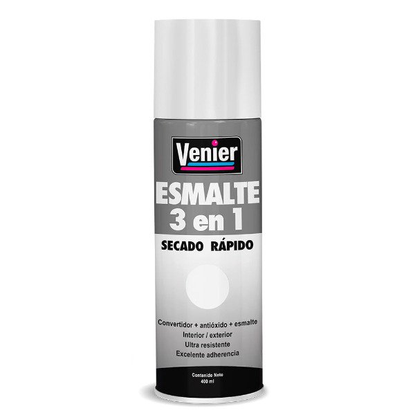 Producto - Aerosol Esmalte 3 En 1 Secado Rapido Venier 400ml Blanco Mate