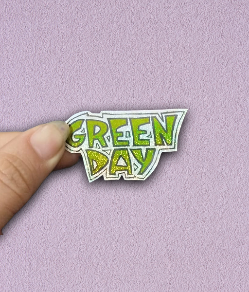 Producto - STICKER HOLOGRÁFICO - GREEN DAY - VERDE