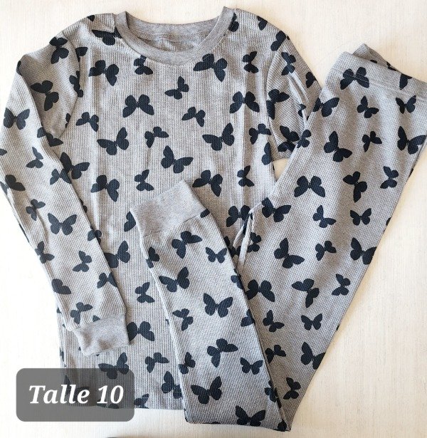 Producto - Pijama 2 piezas carters talle 10 gris mariposas