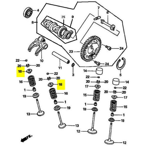 Producto - 318 - Reten resorte válvula de escape