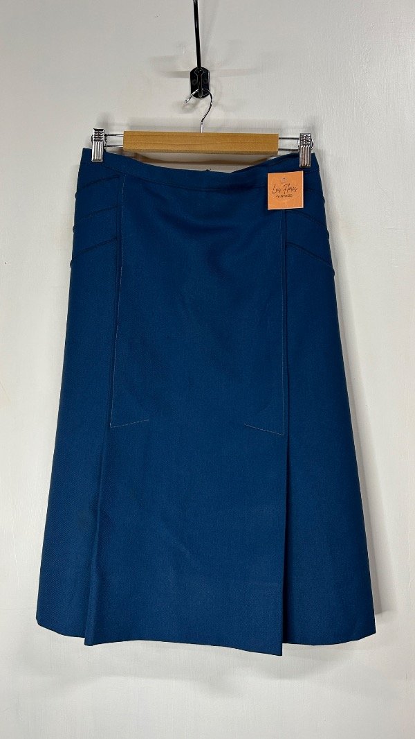 Producto - FALDA SASTRERA AZUL LINEAS