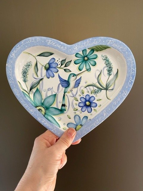 Producto - PLATO COLIBRI AZUL