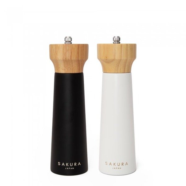 Producto - Set Molinillo Pimienta Y Sal Madera 20 Cm Sakura Majestic
