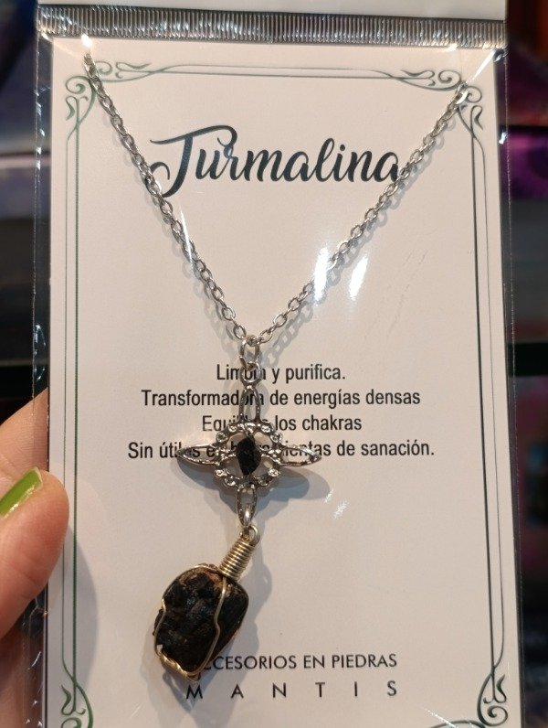 Producto - Dije con cadena nudo de bruja y piedra - 0