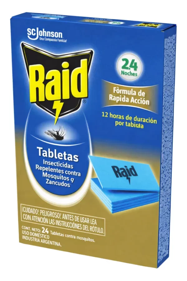 Producto - Tabletas Contra mosquitos raid 24 unid