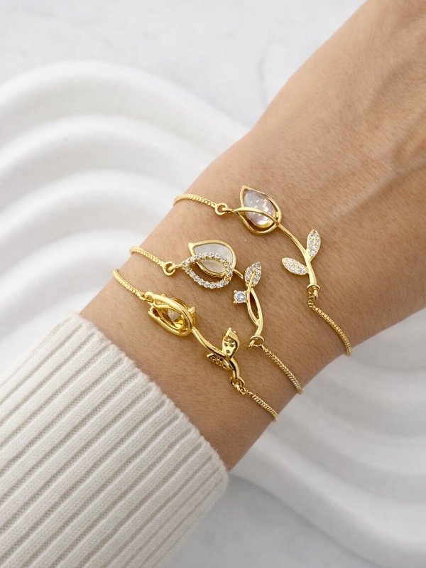 Producto - PULSERA AJUSTABLE TULIPÁN CUBIC 1277