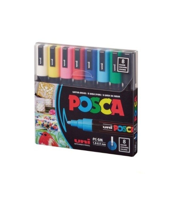Producto - Marcador de Pintura PC-5M x8 UNIBALL POSCA