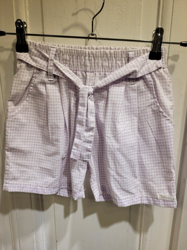 Producto - Short SKOOP'S cuadrillé lila y blanco Talle 12 años - PRECIO: 7X