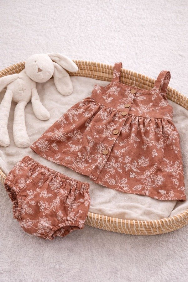 Producto - Conjunto Floreado Estampado Vera Algodón