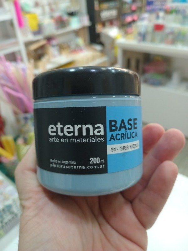 Producto - BASE ACRILICA ETERNA GRIS NIEBLA X 200 ML