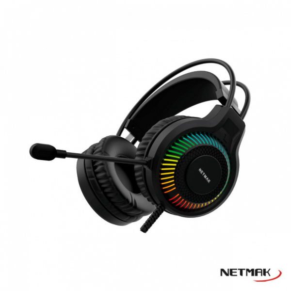 Producto - Auricular c/microfono -doble 3.5mm +usb -cable 1.8m -p/PC -iluminacion RGB - 1