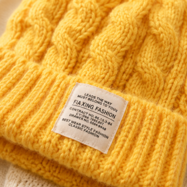 Gorro Lana Nube Amarillo Idea de Regalo — imagen 4
