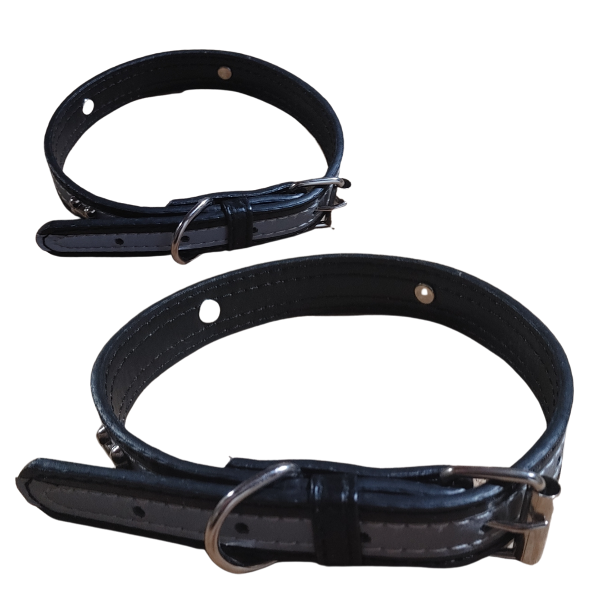 Producto - Collar Para Perros Pequeños Con Tachas Huesitos De Plata 45x2 cm - 1